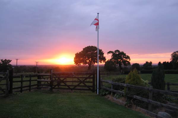 Sunset over the patio -Goose Green Farm B&B